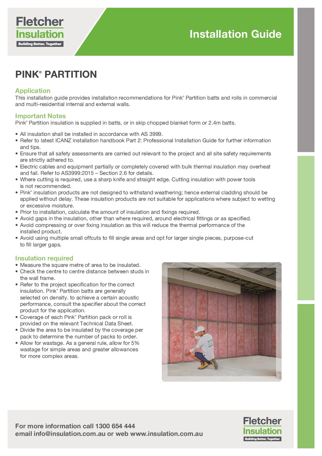 Installation Guidelines – Pink® Partition