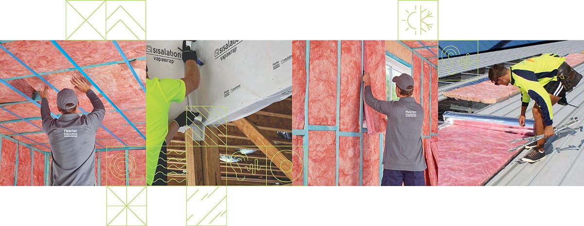 Image of pink batts installation for insulation