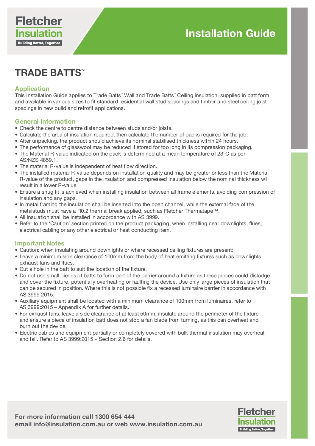 Trade Batts® – Installation Guide