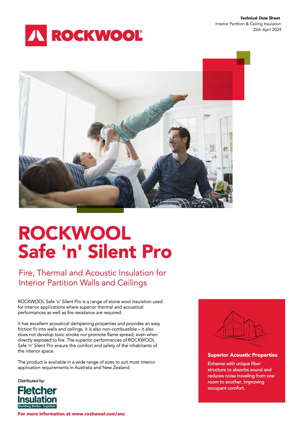 Rockwool Safe ‘n’ Silent Pro – Technical Data Sheet
