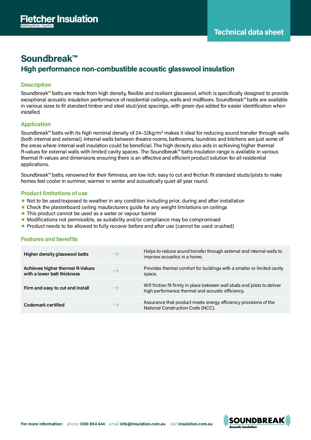 Technical Data Sheet – Soundbreak™